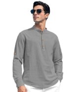 Vida Loca Men Solid Cotton Blend Straight Kurta Shirt - Image 3