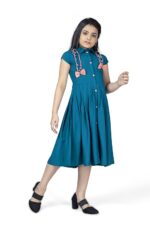Fashion Dream Girl's Fit and Flare Knee Length Dress - Image 3