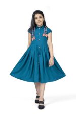 Fashion Dream Girl's Fit and Flare Knee Length Dress - Image 2