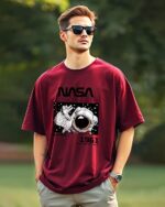 AUSK Mens Oversized Half Sleeve Printed T-Shirt for Men - Image 2