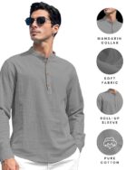 Vida Loca Men Solid Cotton Blend Straight Kurta Shirt - Image 2