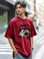 AUSK Mens Oversized Half Sleeve Printed T-Shirt for Men